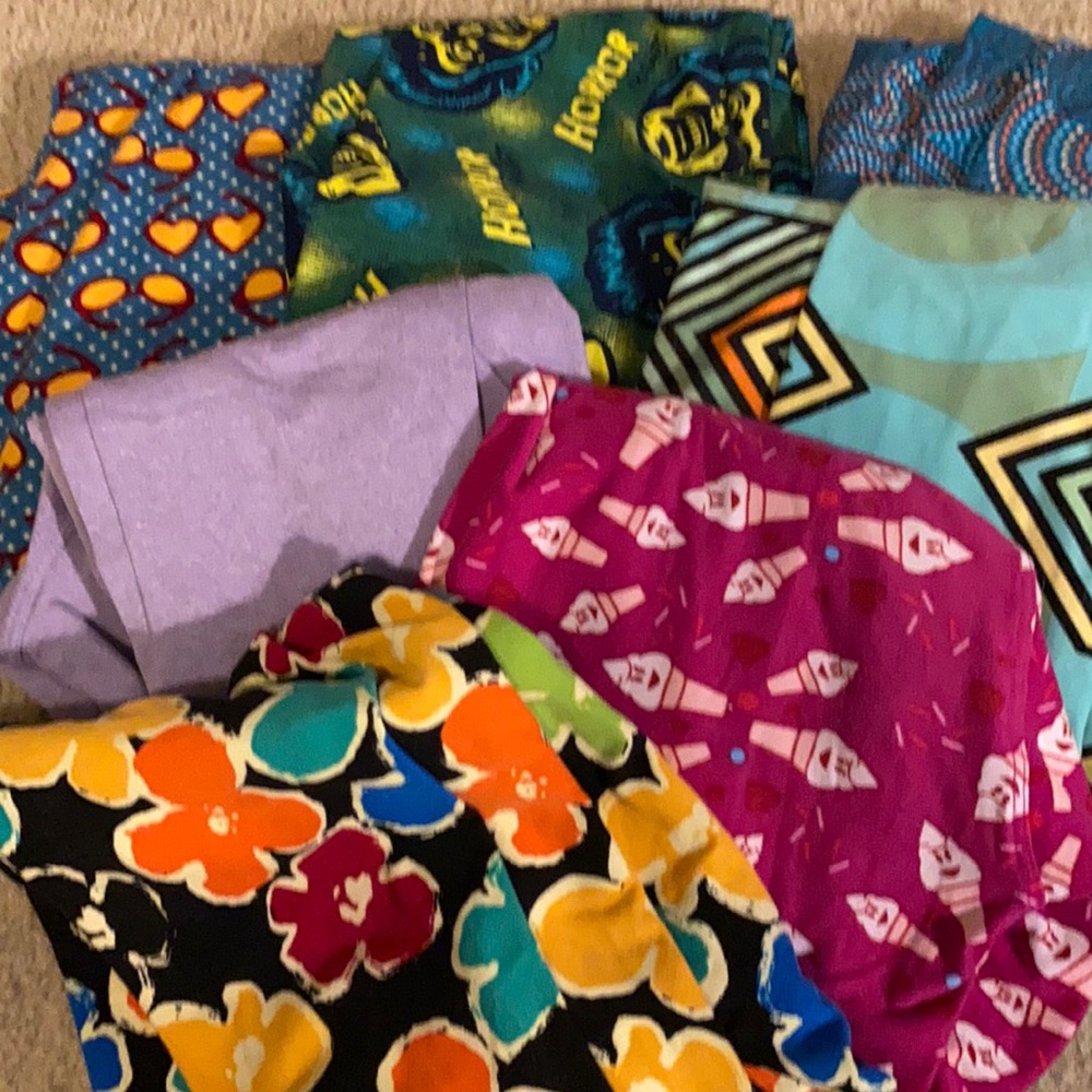 Lularoe lot of 7 one size leggings minimal wear